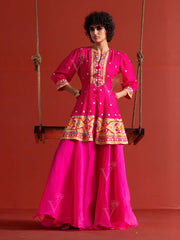 Pink Sharara Set