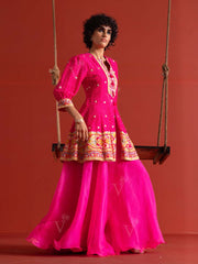 Pink Vasansi Silk Sharara Set