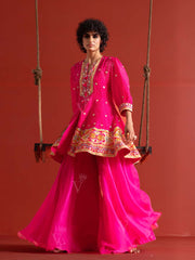 Pink Vasansi Silk Sharara Set