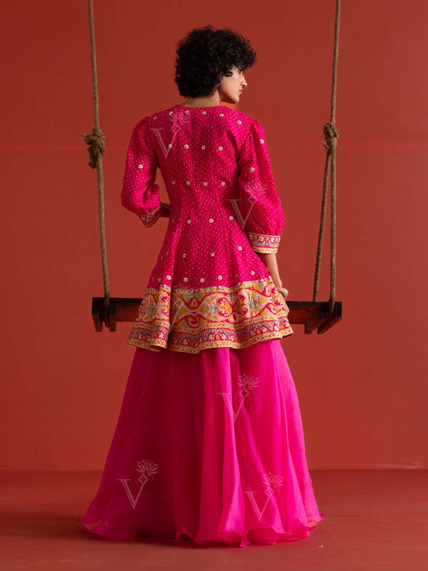 Pink Sharara Set