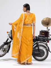 Yellow Mothda Saree