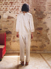 Off-White Cotton Co-ord Set