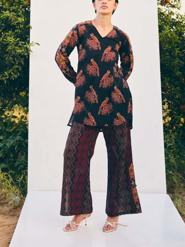Black Printed Co-ord Set