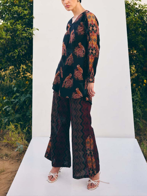 Black Printed Co-ord Set