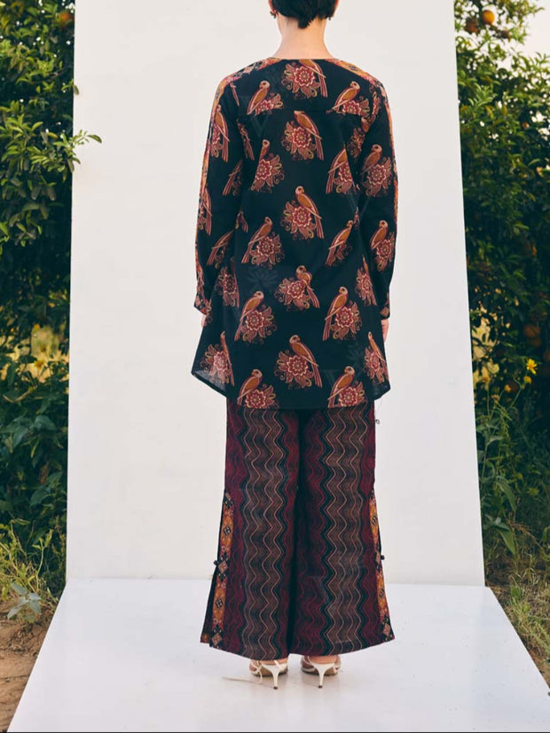 Black Printed Co-ord Set