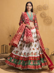 Panetar Lehenga with Bandhej Zari Dupatta