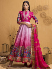 Anarkali, Anarkalis, Gown, Gowns, Party Wear, Multi Color, Traditional Wear, Traditional Outfit, Highlighted, Handwork, Printed