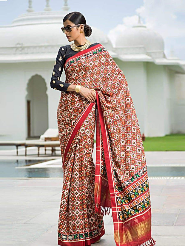 Red Patola Saree