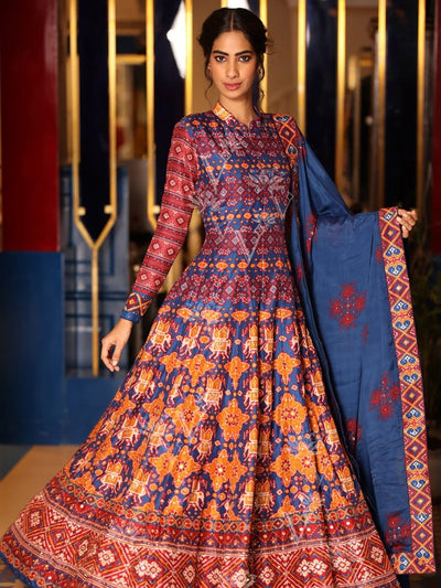 Anarkalis, Anarkali gown, Gowns, Gown, Light wear, Casual wear , Party wear, Printed gowns, Prints, Printed gown, Jaipuri prints