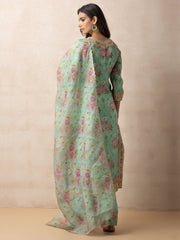 Green Embroidered Suit Set -Mogra Look 3