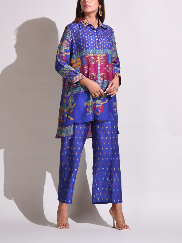 Blue Vasansi Silk Pant Set