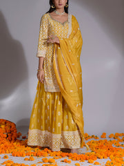 Yellow Kurta and Palazzo Set