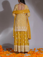 Yellow Kurta and Palazzo Set