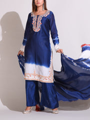 Blue Chanderi Suit Set