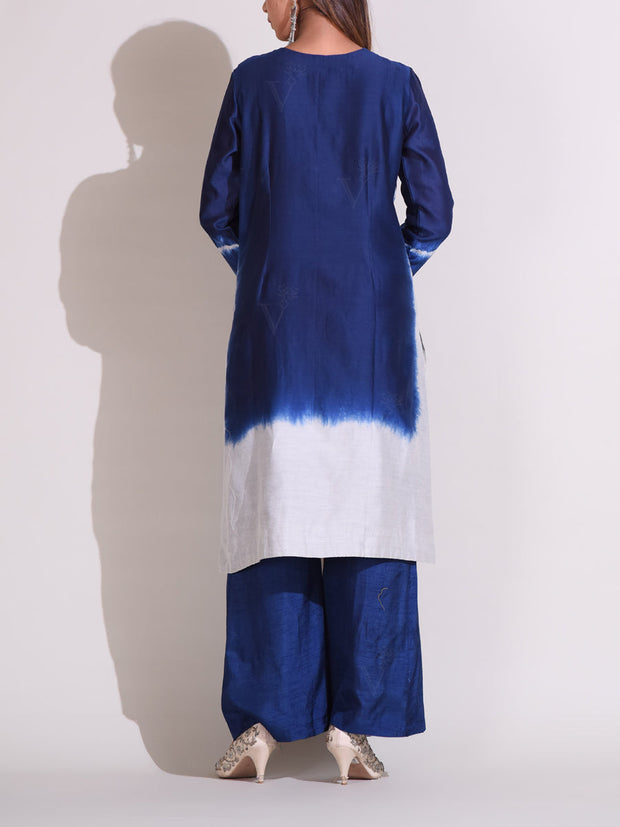 Blue Chanderi Suit Set