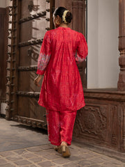Red Vasansi Silk Co-Ord Set
