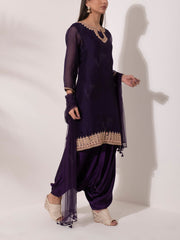 Purple Organza Salwar Suit