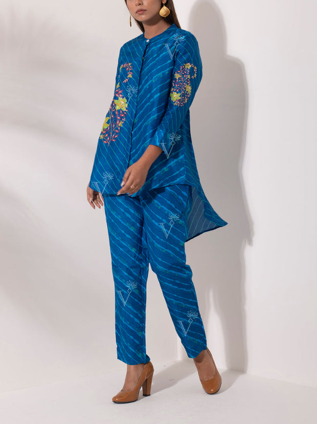 Blue Vasansi Silk Co-Ord Set