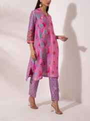 Pink Vasansi Silk Kurta Set