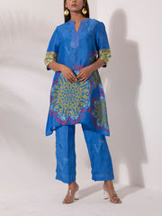 Azure Blue Vasansi Silk Co-Ord Set