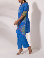 Azure Blue Vasansi Silk Co-Ord Set