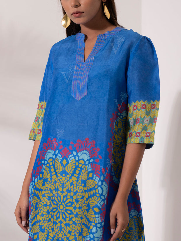 Azure Blue Vasansi Silk Co-Ord Set