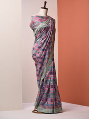 Multi-Color Vasansi Silk Printed Saree