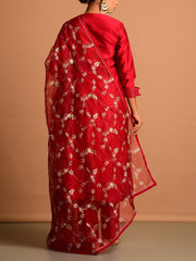 Red Chanderi Kurta Set