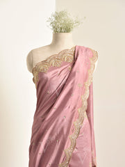 Onion Pink Silk Saree