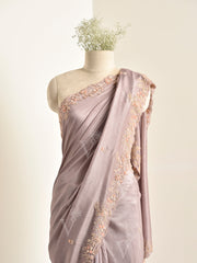 Onion Pink Silk Saree