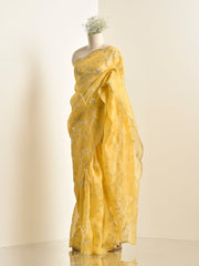 Yellow Organza Saree