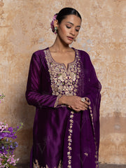 Violet Zardozi Sharara Set