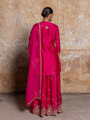 Pink Zardozi Sharara Set