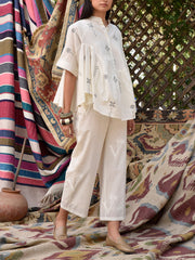 White Cotton Top and Pant Set