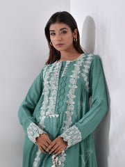 Jade Green Anarkali Kurta Pant Set