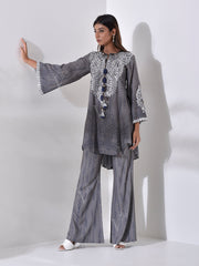 Charcoal Grey Rayon Co ord Set