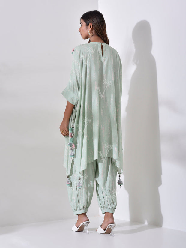 Sea Green Kaftan Salawar Suit