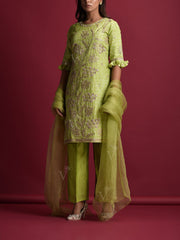 Green Silk Suit Set