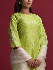 Green Silk Suit Set