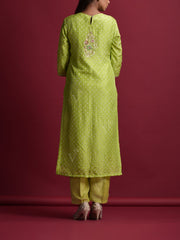 Green Silk Suit Set