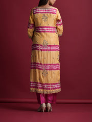 Yellow Silk Suit Set