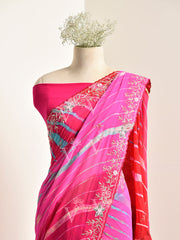 Multi Color Georgette leheriya Saree