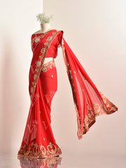 Red Georgette Saree