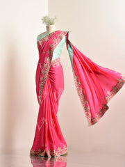 Rani Pink Silk Saree