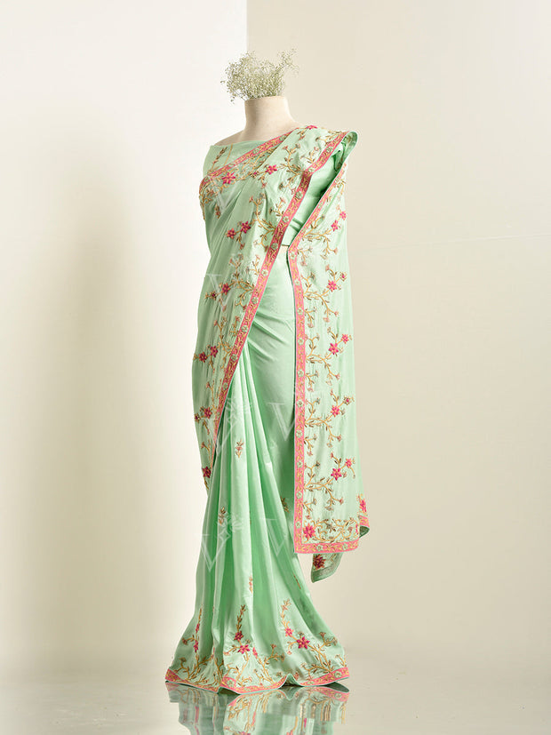 Sea Green Silk Saree