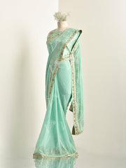 Green Georgette Saree