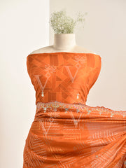 Orange Vasansi Silk Saree