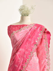 Pink Vasansi Silk Bandhani Saree