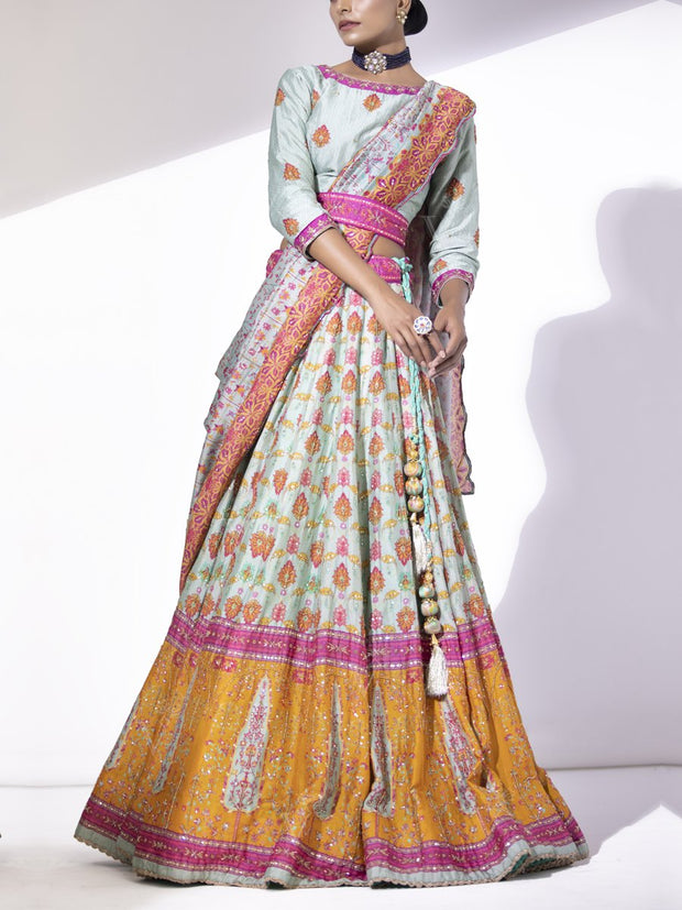 Mint Green Lehenga Set