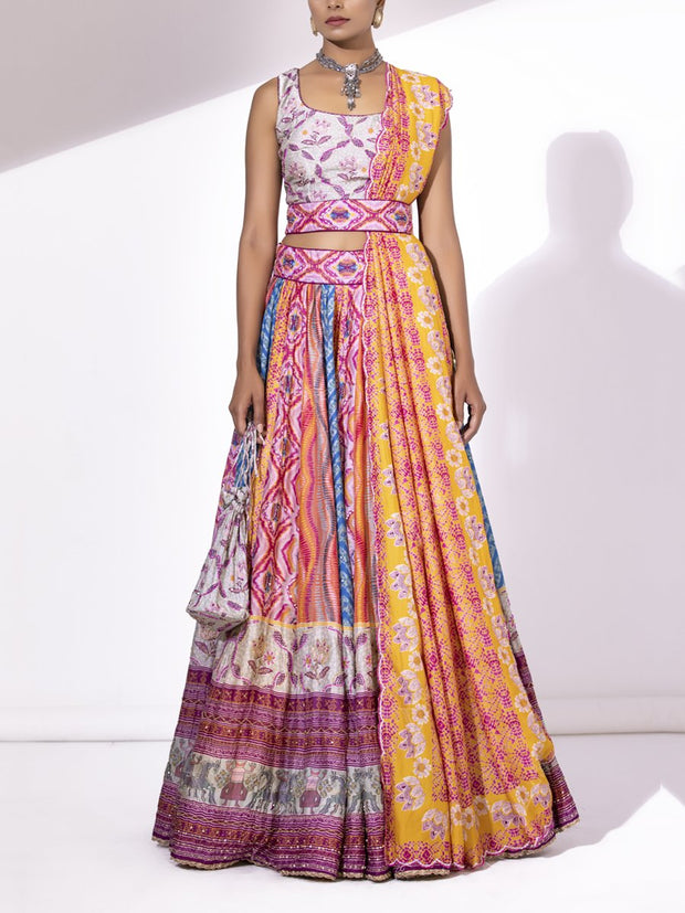 Lehenga, Lehenga set, Lehengas, Festive wear, Printed lehengas, Rajasthan, Rajasthani, prints, wedding wear, Trousseau